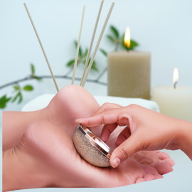 Bronze kansa vatki cup foot massager 